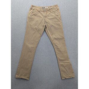 BKE Jake Straight Pants Mens 28R Khaki Casual Stretch Chino Style Stain Flaw